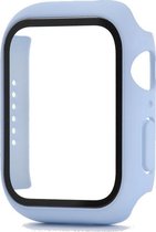 Hoesje geschikt voor Apple Watch 38MM - Hardcase - Screenprotector - Kunststof - Paars/Blauw