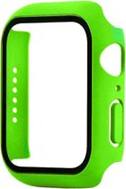 Apple Watch 38MM Full Cover Hoesje + Screenprotector - Kunststof - TPU - Apple Watch Case - Lichtgroen