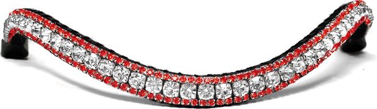 Frontal Strass Rouge & Crystal - Subtile / Poney