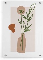 Walljar - Vase - Muurdecoratie - Plexiglas schilderij