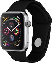 iMoshion Siliconen Smartwatch bandje - geschikt voor Apple Watch bandje 38 mm / 40 mm - Zwart