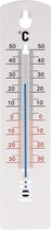 thermometer Buiten - ZINAPS  buiten thermometer, Indoor Thermometer, 20 cm, Plastic Wit Zwart Analogue -35 tot + 50 ° C Garden Thermometer