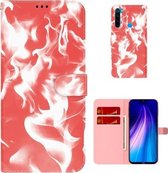 Voor Xiaomi Redmi Note 8 Cloud Fog Pattern Horizontal Flip Leather Case met Houder & Card Slot & Wallet (Rood)