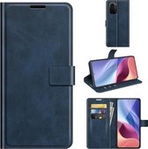 Voor Xiaomi Poco F3 / Redmi K40 / K40 Pro Retro Kalfspatroon Gesp Horizontale Flip Leren Case met Houder & Kaartsleuven & Portemonnee (Blauw)