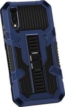 Voor Samsung Galaxy A02 / M02 Vanguard Warrior All-inclusive tweekleurige schokbestendige TPU + pc-beschermhoes met houder (blauw)