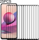 Voor Xiaomi Redmi Note 10S 25 PCS Volledige lijm Volledig scherm gehard glasfilm