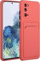 Voor Samsung Galaxy S20 kaartsleuf ontwerp schokbestendig TPU beschermhoes (pruim rood)