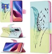Voor Xiaomi Mi 11i / Poco F3 / Redmi K40 Gekleurde Tekening Patroon Horizontale Flip Leren Case met Houder & Kaartsleuven & Portemonnee (Veer)