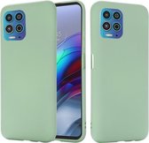 Voor Motorola Moto G100 / Edge S effen kleur vloeibare siliconen valbestendige volledige dekking beschermhoes (groen)