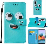 Voor Xiaomi Redmi Note 10 Pro / Note 10 Pro Max Cross Texture Painting Pattern Horizontale Flip lederen tas met houder & kaartsleuven & portemonnee & lanyard (Big-eye Monster)