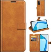 Voor OnePlus 9R Retro Kalfspatroon Gesp Horizontaal Leren Flip Hoesje met Houder & Kaartsleuven & Portemonnee (Geel)