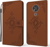 Voor Nokia 3.4 Reliëf Fortune Bloempatroon Horizontale Flip Leren Case met Houder & Kaartsleuf & Portemonnee & Lanyard (Bruin)