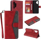 Voor Samsung Galaxy A32 5G Stiksels Kalf Textuur Horizontale Flip Lederen Case met Houder & Kaartsleuven & Portemonnee (Rood)