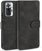 Voor Xiaomi Redmi Note 10 Pro DG.MING Retro Oil Side Horizontale Flip lederen tas met houder & kaartsleuven & portemonnee (zwart)