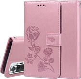 Voor Geschikt voor Xiaomi Redmi Note 10 Pro Rose reliëf horizontale flip PU lederen tas met houder & kaartsleuven & portemonnee (rose goud)