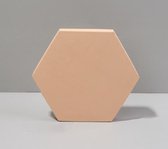 18 x 2 cm zeshoek geometrische kubus effen kleuren fotografie foto achtergrond tafel schieten schuim rekwisieten (vleeskleur)