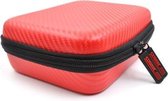 STARTRC Carbon Texture Waterproof PU Storage Bag voor DJI OSMO Pocket Gimble Camera (Red)