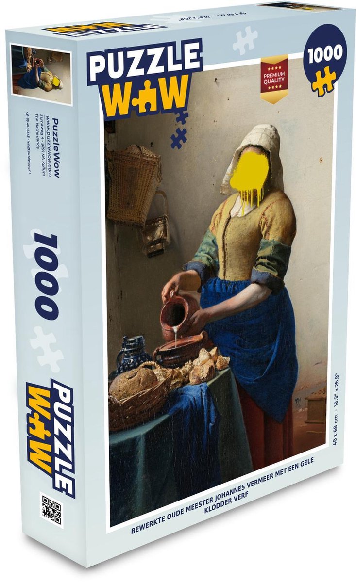 Puzzel Melkmeisje - Johannes Vermeer - Verf - Legpuzzel - Puzzel 1000 stukjes volwassenen - PuzzleWow