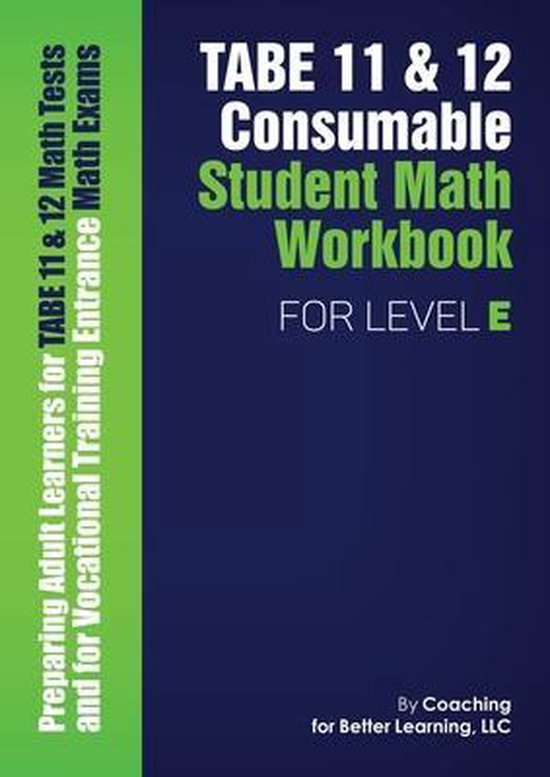 TABE 11 and 12 Consumable Student Math Workbook for Level E - cover