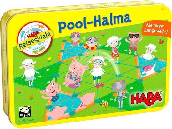 Afbeelding van het spel Haba Reisspel Zwembad Halma Junior Metaal (de)