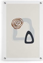 Walljar - Swirl Shape - Muurdecoratie - Plexiglas schilderij