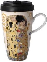 Goebel - Gustav Klimt | Koffie / Thee mok De Kus | Beker to go - porselein - 500ml