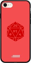 6F hoesje - geschikt voor iPhone 7 -  TPU Case - D20 - Red #ffffff