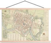 Un plan de ville historique et coloré de Haarlem plaque d'école à lattes plates vierge - Plan d'étage 150x100 cm - Tirage photo sur affiche textielposter (décoration murale salon / chambre)