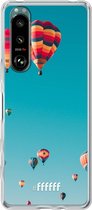 6F hoesje - geschikt voor Sony Xperia 5 III -  Transparant TPU Case - Air Balloons #ffffff