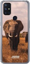 6F hoesje - geschikt voor OnePlus Nord N10 5G -  Transparant TPU Case - Elephants #ffffff