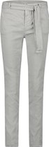 Penn & Ink Pantalon met stropdas riem Grijs  dames maat 34