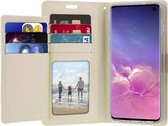 Wallet Case geschikt voor iPhone XS Max - Goospery Rich Diary - Goud