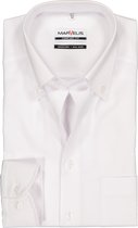 MARVELIS comfort fit overhemd - wit met button-down kraag - Strijkvrij - Boordmaat: 39
