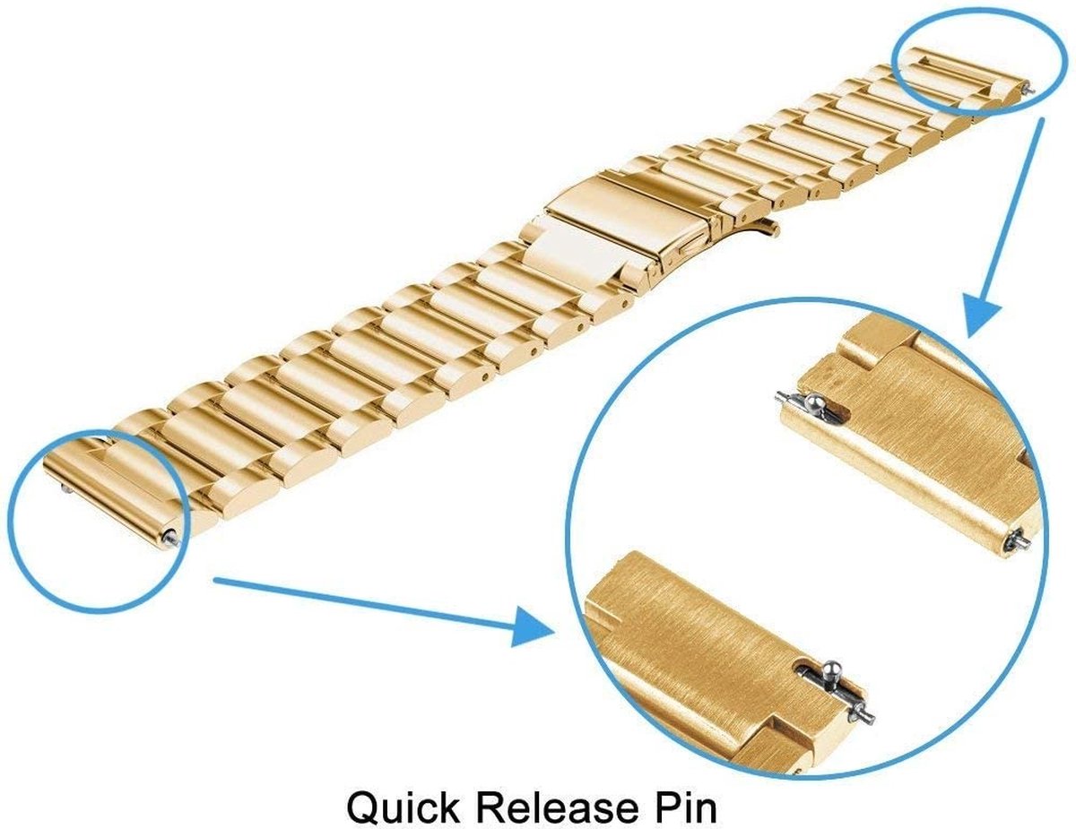 Stalen Band – Geschikt voor Xiaomi Amazfit GTS 42mm – Goud