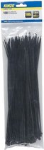 Kinzo kabelbinder 100 delig 3,6x300mm zwart