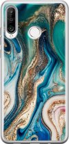 Mooie Telefoonhoesjes - Hoesje geschikt voor Huawei P30 Lite - Magic marble - TPU Siliconen Backcover - Marmer - Multi