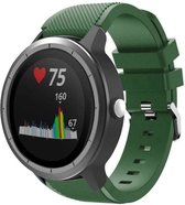 Siliconen Smartwatch bandje - Geschikt voor  Garmin Vivoactive 3 siliconen bandje - legergroen - Horlogeband / Polsband / Armband