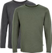 Minymo T-shirt Garçons Katoen Vert/gris 2 Pièces Taille 80
