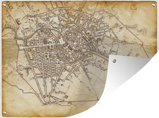 Illustration d'une ancienne carte de Berlin affiche de jardin 40x30 cm - petit - Toile de jardin / Toile d'extérieur / Peintures d'extérieur (décoration de jardin)