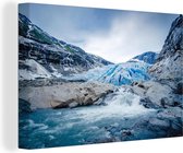 Tableau sur toile Glacier Briksdal - 120x80 cm - Décoration murale