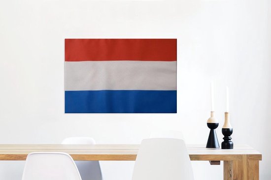 Drapeau hollandais Toile 60x40 cm - Tirage photo sur toile (Décoration murale salon / chambre)