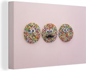 Canvas Schilderij Sprinkle koekjes - 90x60 cm - Wanddecoratie