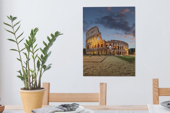 Lumineux Colisée à Rome 30x40 cm - petit - impression photo sur toile peinture (Décoration murale salon / chambre à coucher) / villes européennes Peintures Toile