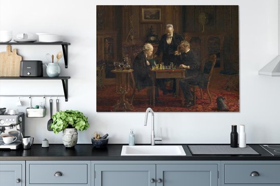 Tableau 'Les Joueurs D'échecs' De Thomas Eakins - Reproduction Sur Toile Avec Cadre