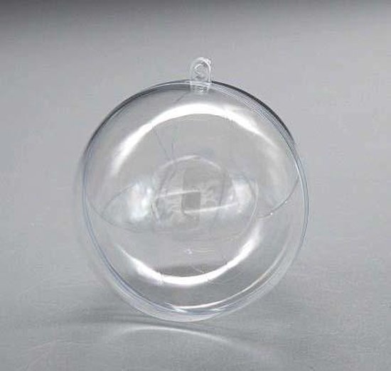 Transparante kerstballen, 15 stuks vulbare