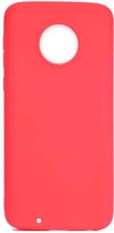 Voor Motorola Moto G6 Plus Candy Color TPU Case (rood)