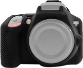 PULUZ zachte siliconen beschermhoes voor Nikon D3500 (zwart)