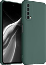 kwmobile telefoonhoesje voor Huawei P Smart (2021) - Hoesje voor smartphone - Back cover in blauwgroen