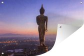 Tuindecoratie Bangkok - Thailand - Boeddha - 60x40 cm - Tuinposter - Tuindoek - Buitenposter