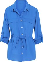 Cassis - Female - Soepele blouse  - Koningsblauw